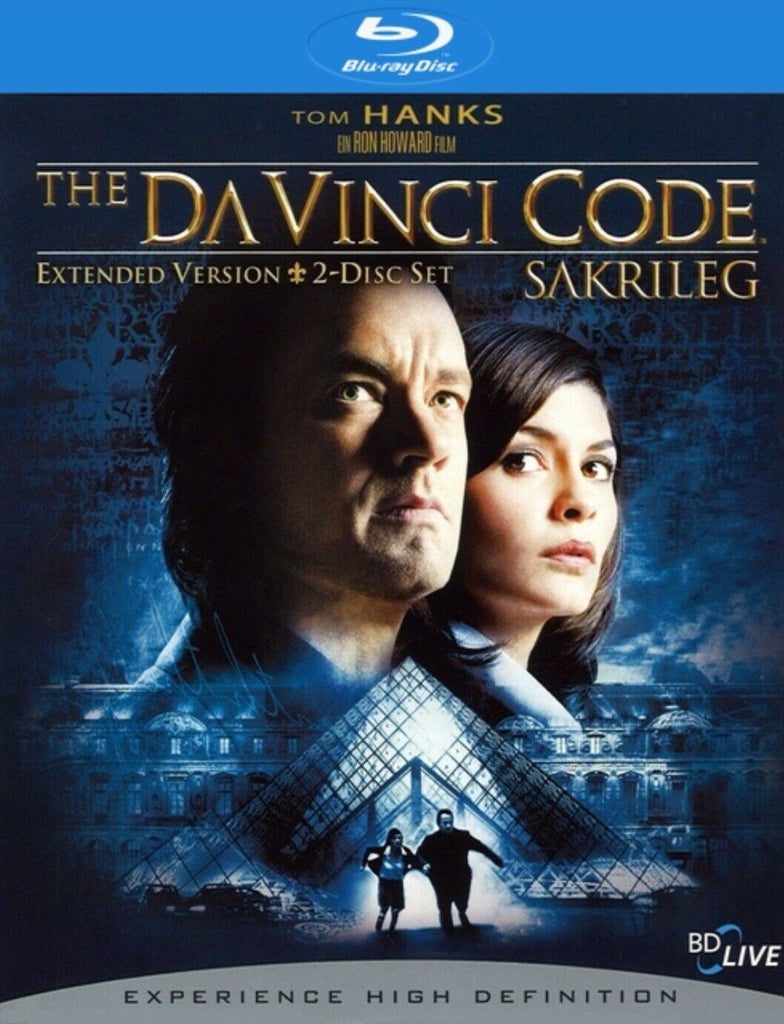The Da Vinci Code : Extended Cut (2006) - Tom Hanks  Blu-ray codefree