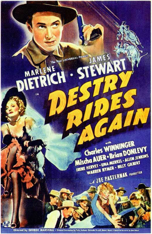 Destry Rides Again (1939) - James Stewart   Colorized Version  DVD