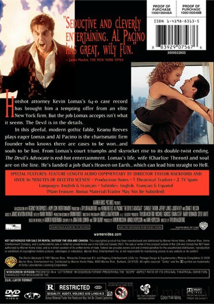Devil´s Advocate (1997) - Keanu Reeves  DVD