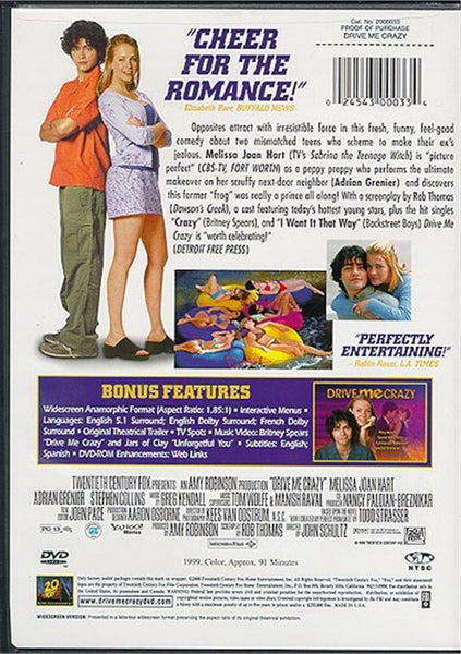 Drive Me Crazy (1999) - Melissa Joan Hart  DVD