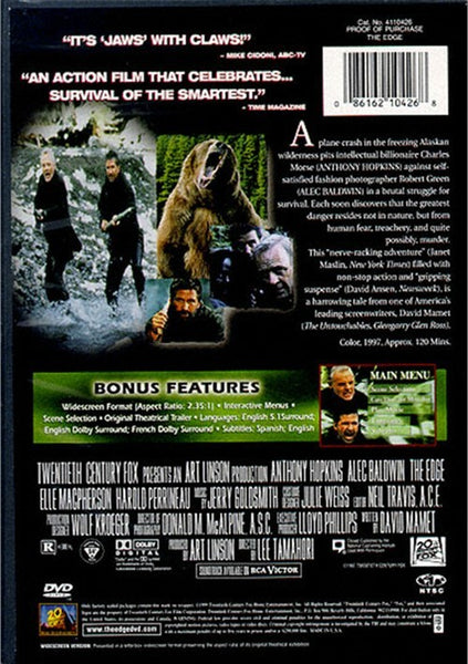 The Edge (1997) - Anthony Hopkins  DVD