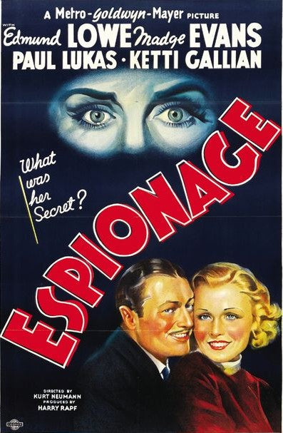 Espionage (1937) - Edmund Lowe  DVD