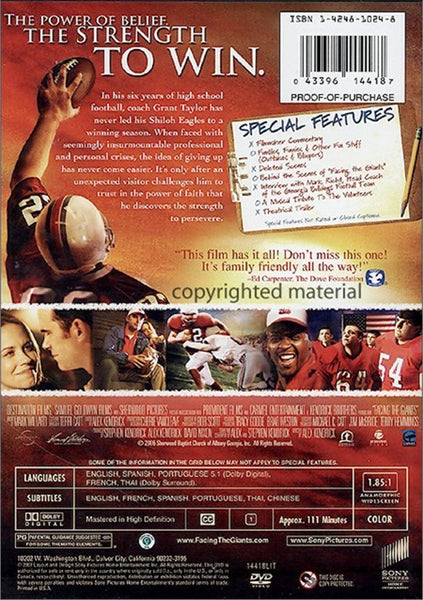 Facing The Giants (2006) - Alex Kendrick  DVD