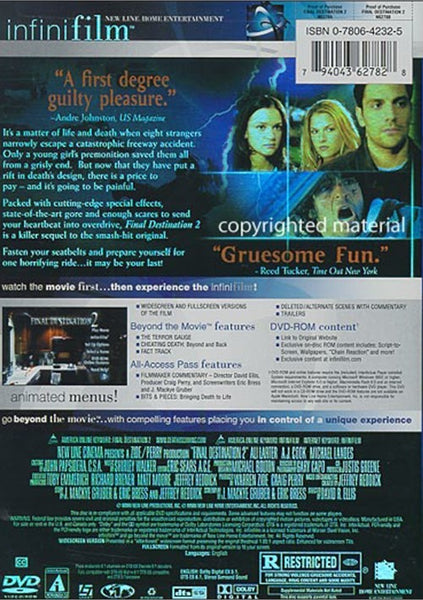 Final Destination 2 (2003) - A.J. Cook  DVD