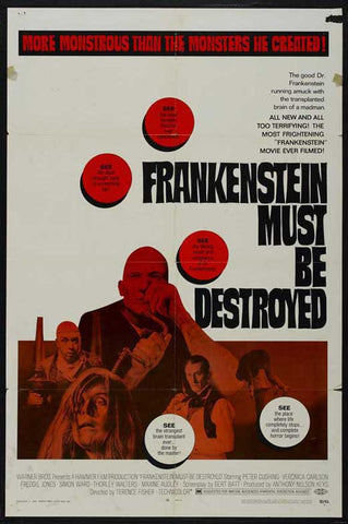 Frankenstein Must Be Destroyed (1969) - Peter Cushing  DVD