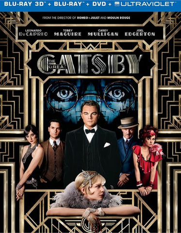 The Great Gatsby (2013) - Leonardo Di Caprio  Blu-ray 3D + Blu-ray + DVD + Ultraviolet