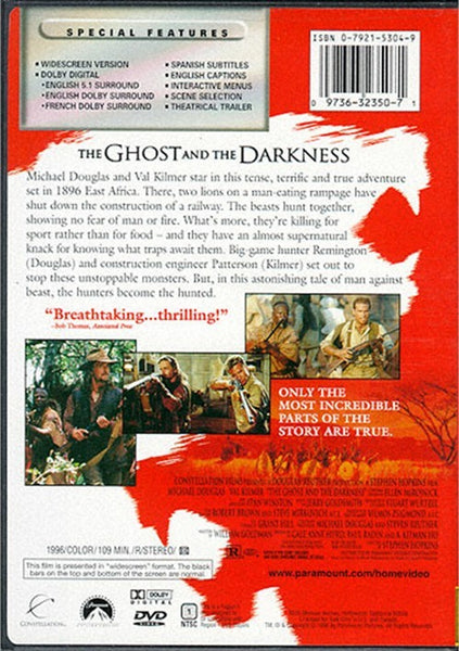 The Ghost And The Darkness (1996) - Michael Douglas DVD