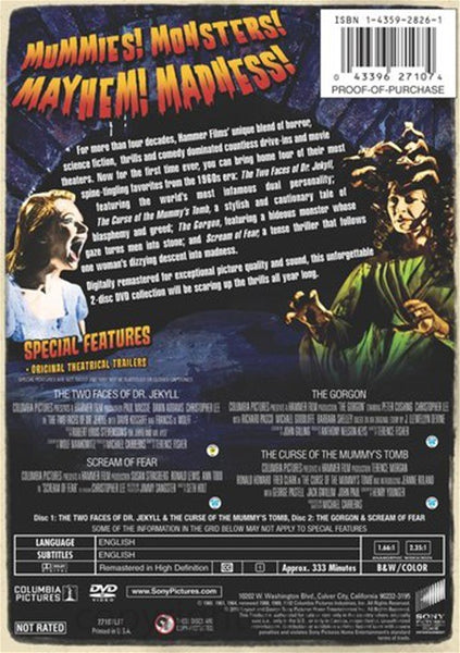 Hammer Films: Icons Of Horror - 4 Creepy Classics (2 DVD Set)