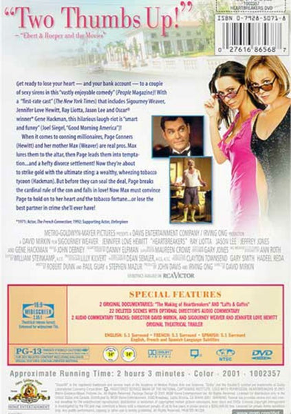 Heartbreakers (2001) - Sigourney Weaver  DVD