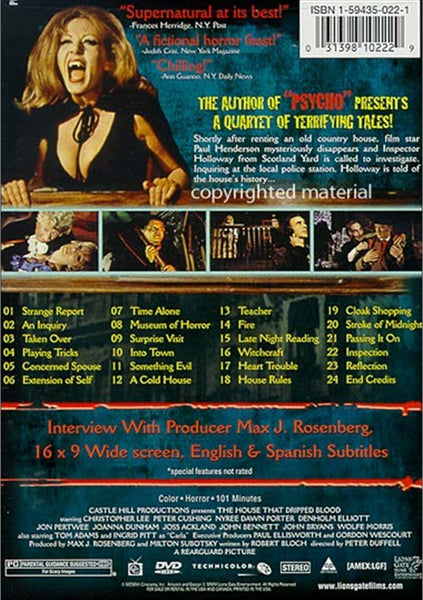 The House That Dripped Blood (1971) - Christopher Lee  DVD