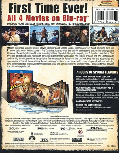 Indiana Jones: The Complete Adventures - Harrison Ford  Blu-ray Box Set