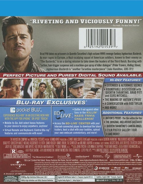 Inglourious Basterds: Special Edition (2009) - Brad Pitt  Blu-ray