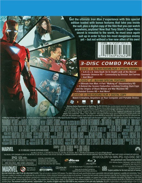Iron Man 2 (2010) - Robert Downey Jr.  Blu-ray + DVD