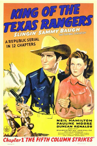 King Of The Texas Rangers (1941) : The Complete Serial  - Sammy Baugh (2 DVD Set)
