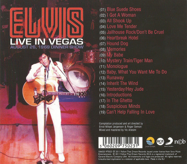 Elvis Presley - Live In Vegas (August 26, 1969 Dinner Show) FTD CD