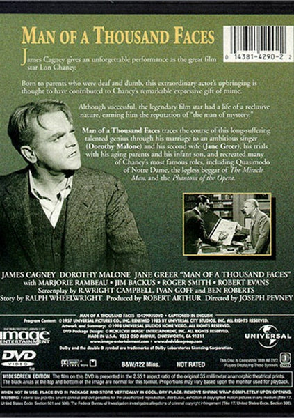 Man Of A Thousand Faces (1957) - James Cagney  DVD