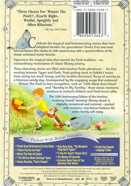 The Many Adventures Of Winnie The Pooh (1968)  DVD