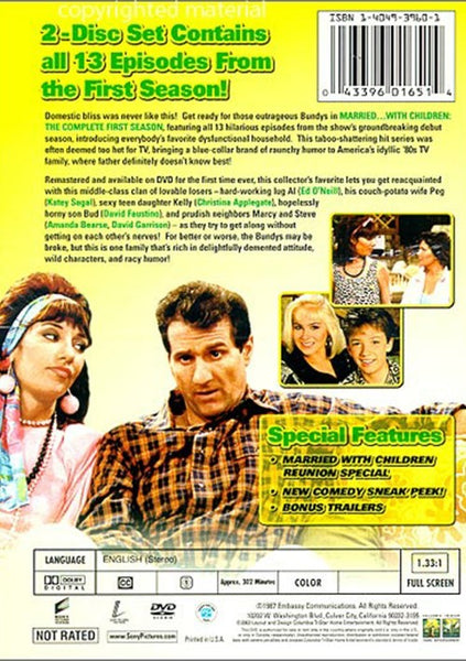 Married With Children: The Complete First Season (1987) - Ed O´Neill  2 DVD Set