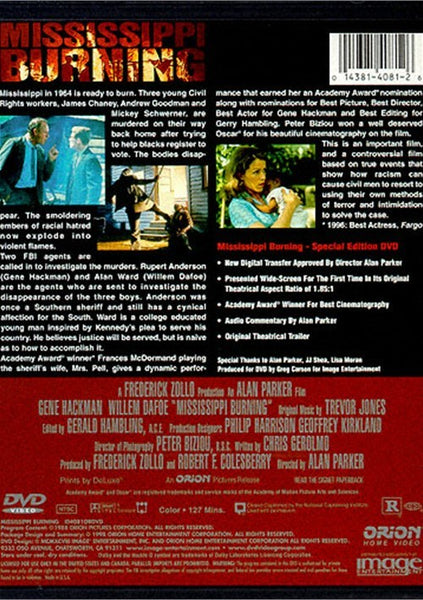 Mississippi Burning (1988) - Gene Hackman  DVD