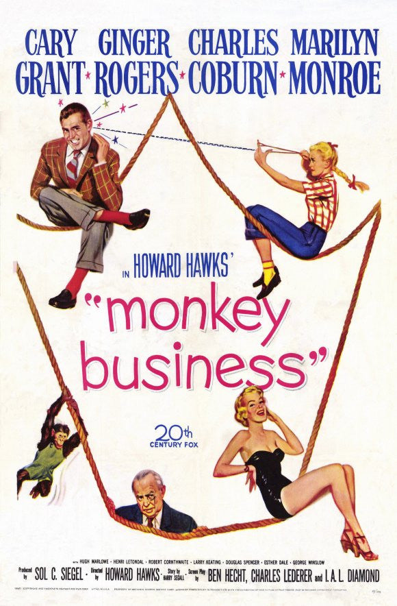 Monkey Business (1952) - Cary Grant   Colorized Version DVD