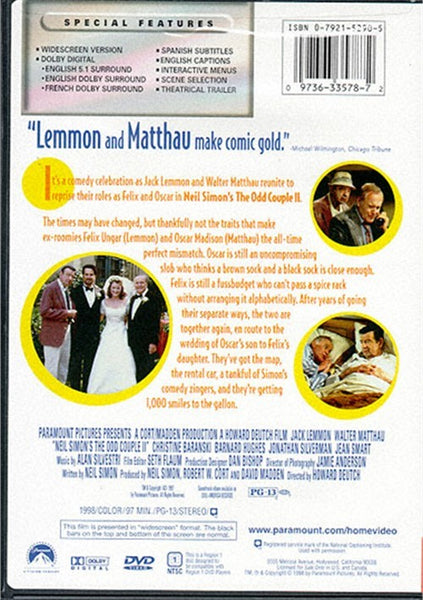 The Odd Couple 2 (1998) - Jack Lemmon Walter Matthau  DVD