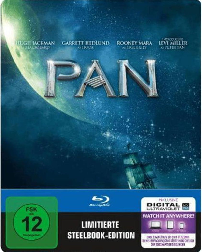 Pan (2015) - Hugh Jackman. Limited STEELBOOK Edition. Blu-ray
