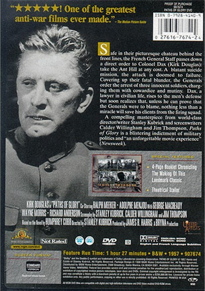 Paths Of Glory (1957) - Kirk Douglas  DVD