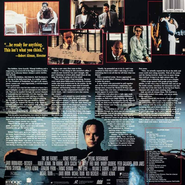 The Player ( 1992) - Tim Robbins  USA 2 LD Laserdisc Set