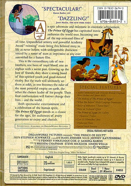 The Prince Of Egypt : Signature Selection  (1998)  DVD