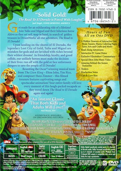The Road To El Dorado (2000)  DVD