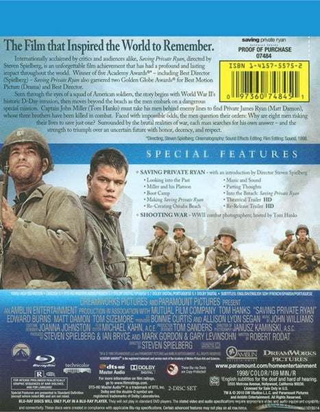Saving Private Ryan: Sapphire Series (1998) - Tom Hanks  Blu-ray