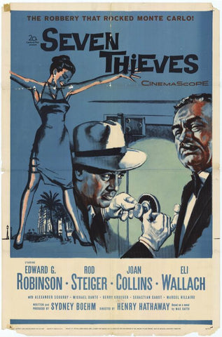 Seven Thieves (1960) - Edward G. Robinson  Colorized Version