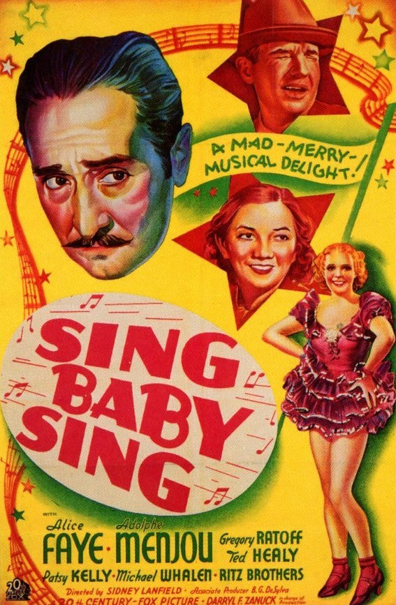 Sing, Baby, Sing (1936) - Adolphe Menjou  DVD