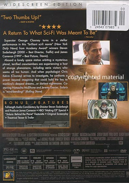 Solaris (2002) - George Clooney  DVD