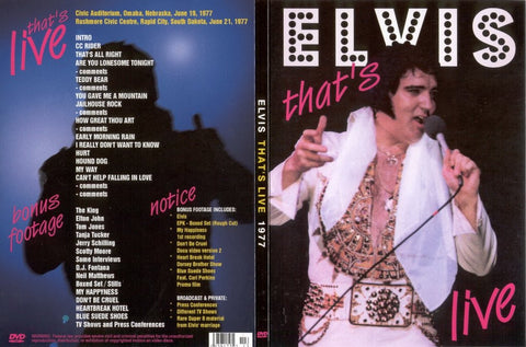 Elvis - That´s Live 1977  DVD