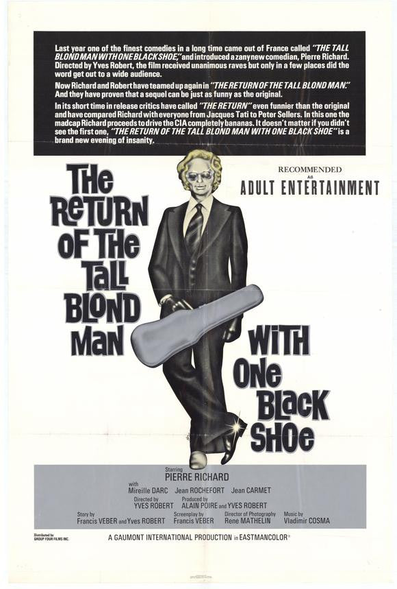 The Return Of The Tall Blond Man With One Black Shoe (1974) - Pierre Richard  DVD