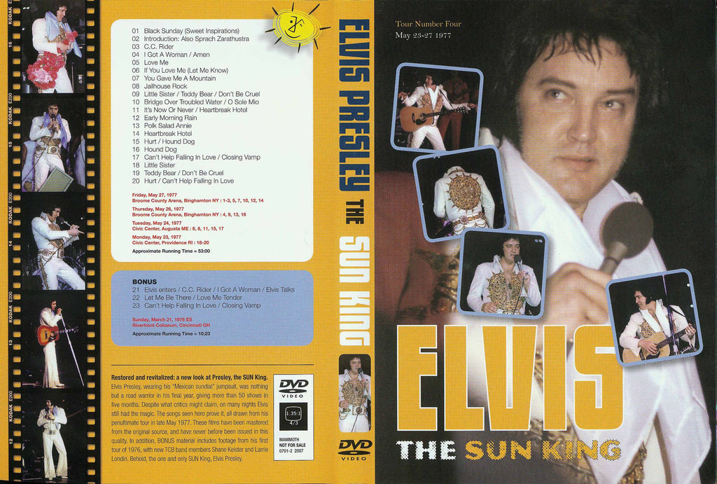 Elvis - The Sun King - Live On Tour 1977 + BONUS DVD