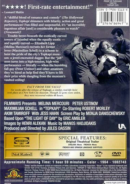 Topkapi (1964) - Peter Ustinov DVD – Elvis DVD Collector & Movies Store