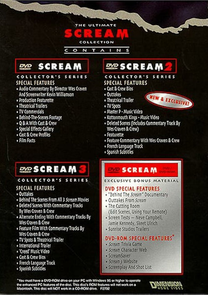 Scream : The Ultimate Trilogy Collection (2000) - Patrick Dempsey   4 DVD Set