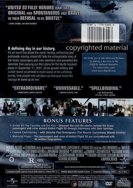 United 93 (2006) - Paul Greengrass  DVD